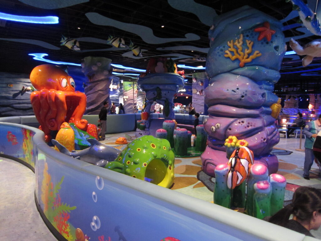 ocean life themed play area